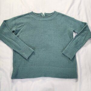 Sfera Large sweater Regular Fit pullover sweater teal.   Lot E